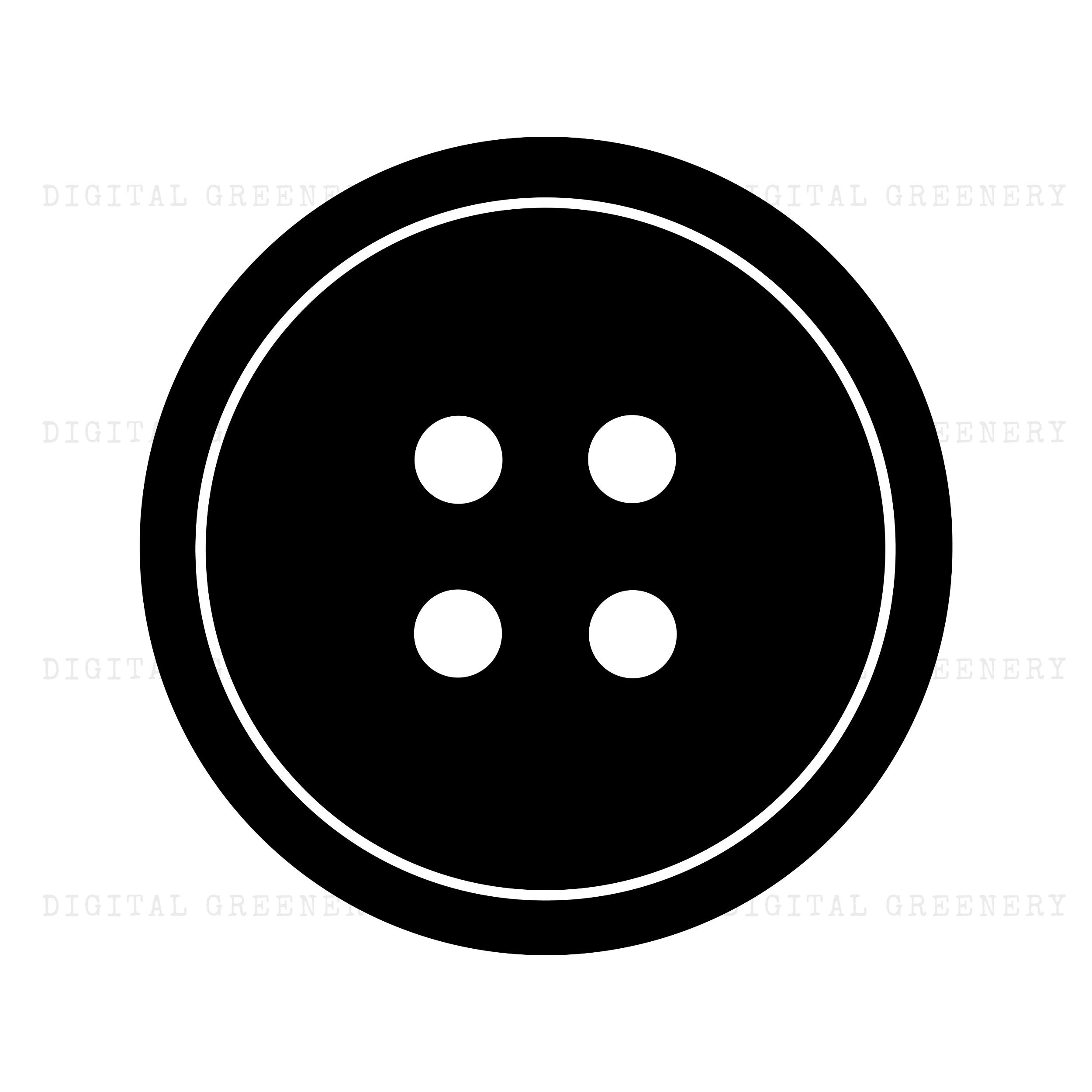 Sewing Button Svg, Vector Cut File for Cricut, Silhouette, Stencil, Png ...