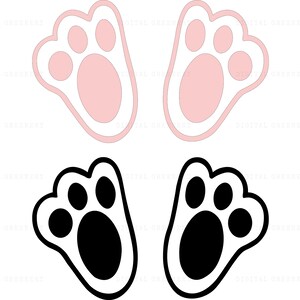 Hase Pfoten SVG, Ostern Bundle SVG, Osterhase Clipart, Ostern, Kaninchen, Kaninchenfüße, Pfoten SVG, Vektordatei, digitaler Download