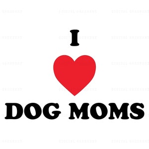 Ich liebe Hundemütter, Hundemama Herz, Hundemama Muttertag, Muttertag Hund, Mama Hund, Muttertag