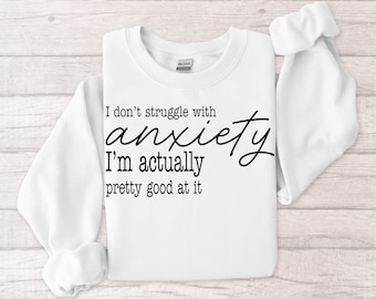 Cita de ansiedad sarcástica Svg Png para camisetas, sudaderas, diseño digital ingenioso de salud mental, cita divertida Svg Png, humor de ansiedad SVG, Svg divertido