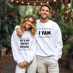 Él es mi batata, yo soy un ñame SVG, familia de Acción de Gracias, diseño de camiseta con siluetas divertidas de parejas de Acción de Gracias, ropa, Svg, Ai, Eps, Pdf, Png