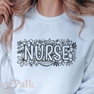 Nurse Svg | Nurse Flower Svg | Superhero svg | Cricut svg | Floral Nurse svg | Nurse Life svg | Nurse Motivation Shirt | Nurse Mode Svg