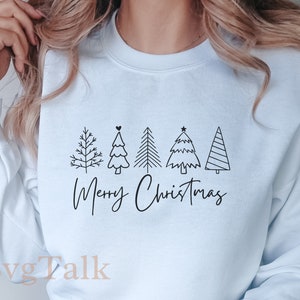 Árvore de Natal Feliz SVG: Design de camiseta natalina (download digital)