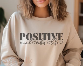 Positive Mind Vibes SVG: Inspirational Quotes for Cricut, Silhouette (Digital Download)