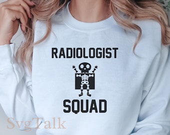 Radiologi Squad SVG PNG | X-Ray Tech Radiolog Skjorta Design | Cricut Silhouette Cut File | Digital Nedladdning