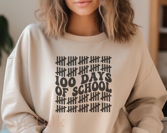 Groovy 100 Days of School SVG: Retro Back to School Design (Digital Files)
