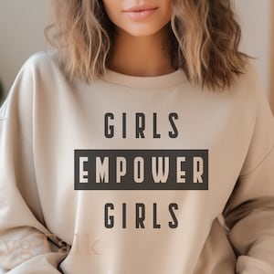 Girl Power – Strong Woman SVG | Run the World Cut File Empowerment Quote | Boss Babe Shirt Cut File for Cricut | Women Empowerment Svg