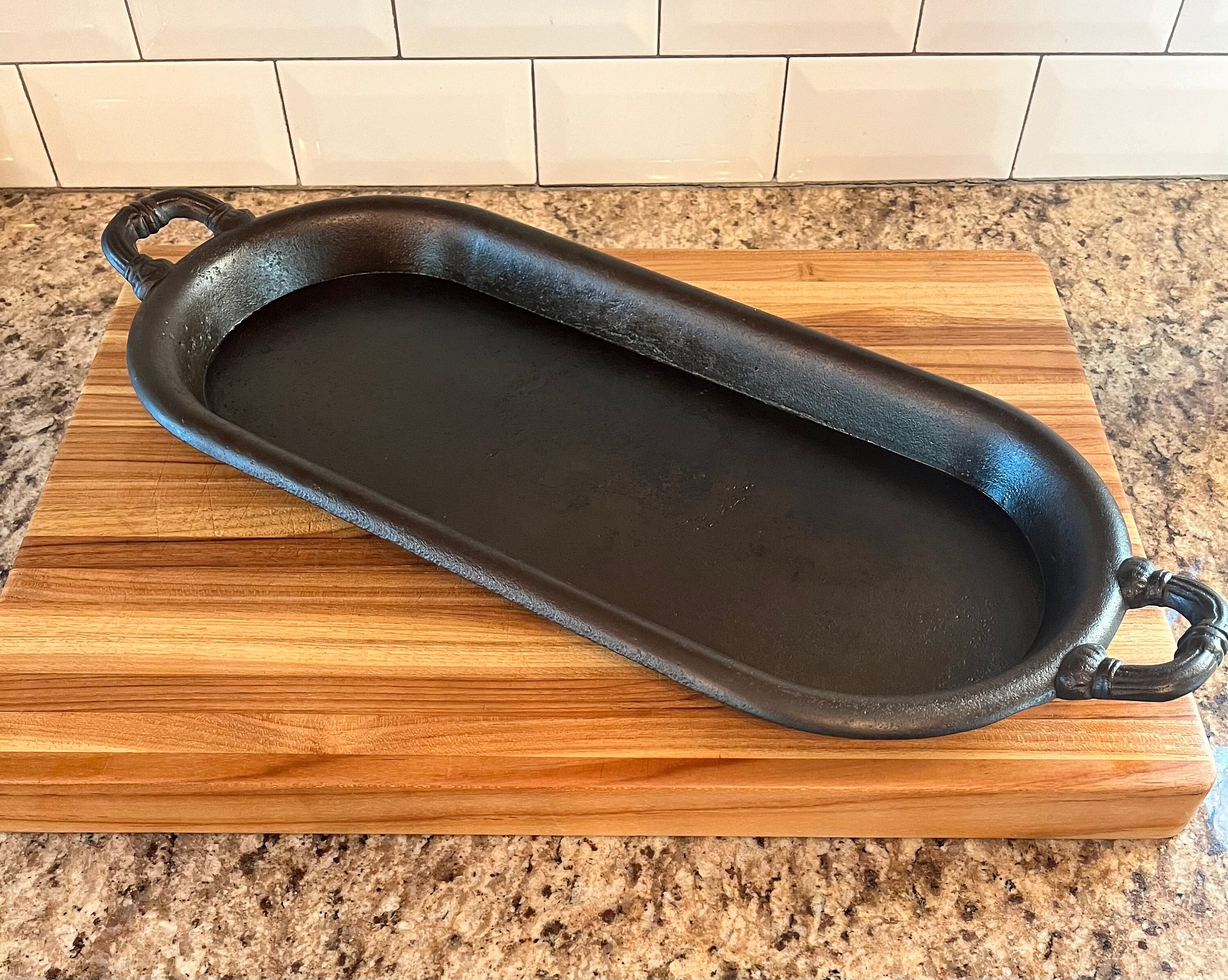 Vintage cast iron griddle top