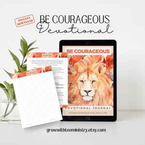 Be Courageous Devotional Journal | Printable 30 Day Devotional Journal