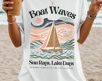 Boat Rays Lake Days T-Shirt: Comfort Colors Lake Life Tee