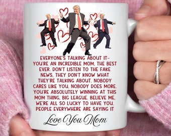 Best Mom Ever Trump Mug, Fun Meaningful Gift for Mom, Custom Coffee Cup, Personalize Gifts For Moms, Humor Gifts Mom, Maga Gifts For Mothers