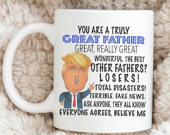 Best Dad Ever Trump Mug, Meaningful Gift for Dad, Trump Dads Coffee Cup, Funny Gift For Fathers, Trump Gift for Father's Day, Maga Gifts
