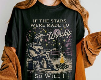 Western Cowgirl Christian Tee: Retro Comfort Colors™ Worship Shirt