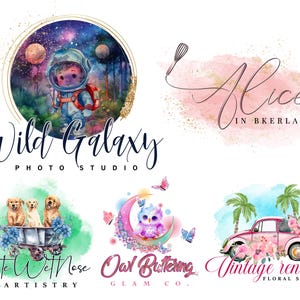 Premium Custom Digital Business Logo File, photography logo, Watercolor Logo for Etsy Shops Professional logo design, Minimalist Logo Design