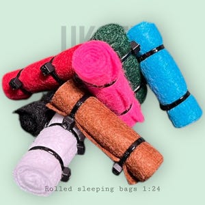 Radio controlled accessories 1/24 1/18 rolled up sleeping matts