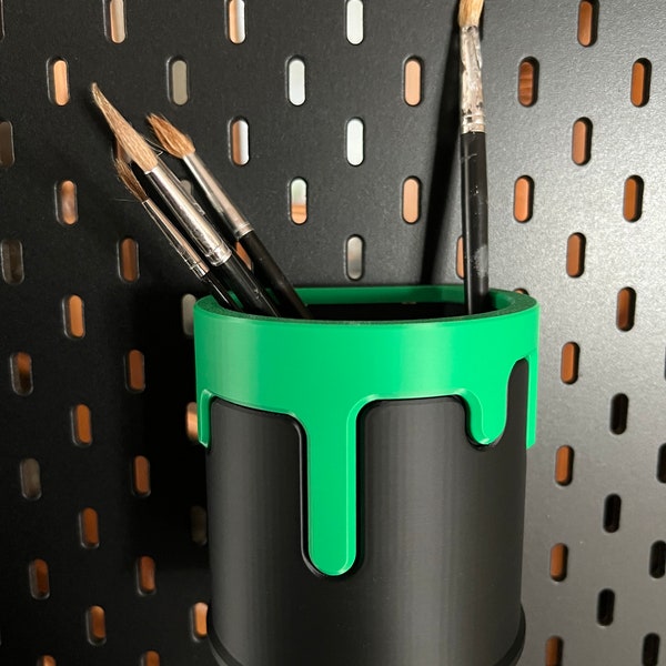 Paint brush holder for Ikea Skadis pegboard