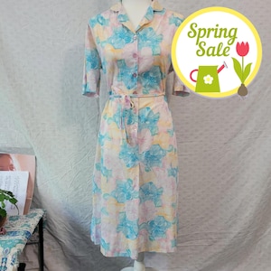 Vintage 1980s Pastel Floral Nancy Frock Dress – Made in USA Spring Style