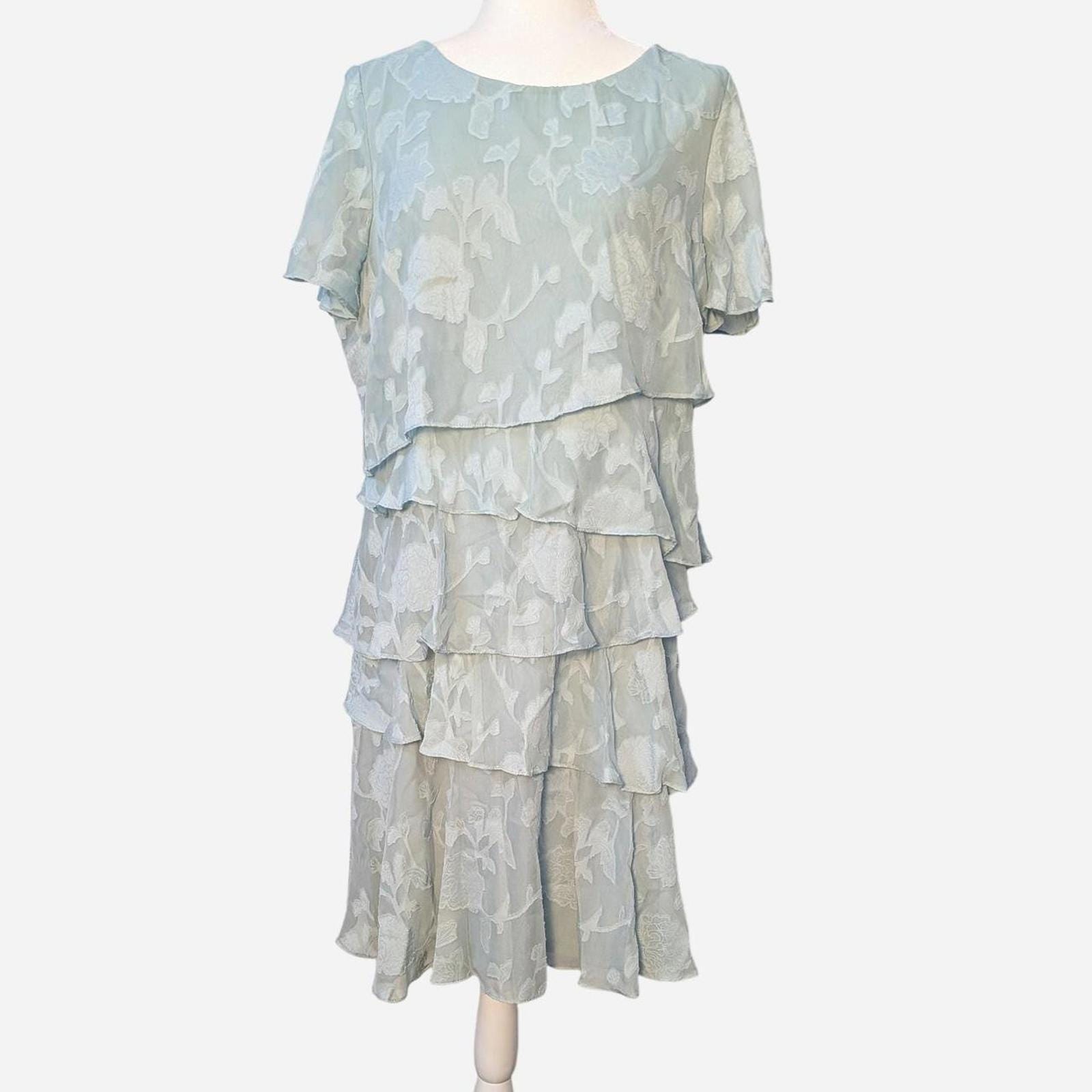 sachin and babi light blue dress Pink Plus Floral Chiffon Blouson Skater Dress main image 0