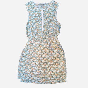 blue floral smocked dress Blue Floral Smocked Dress – PinkBlush main image 1