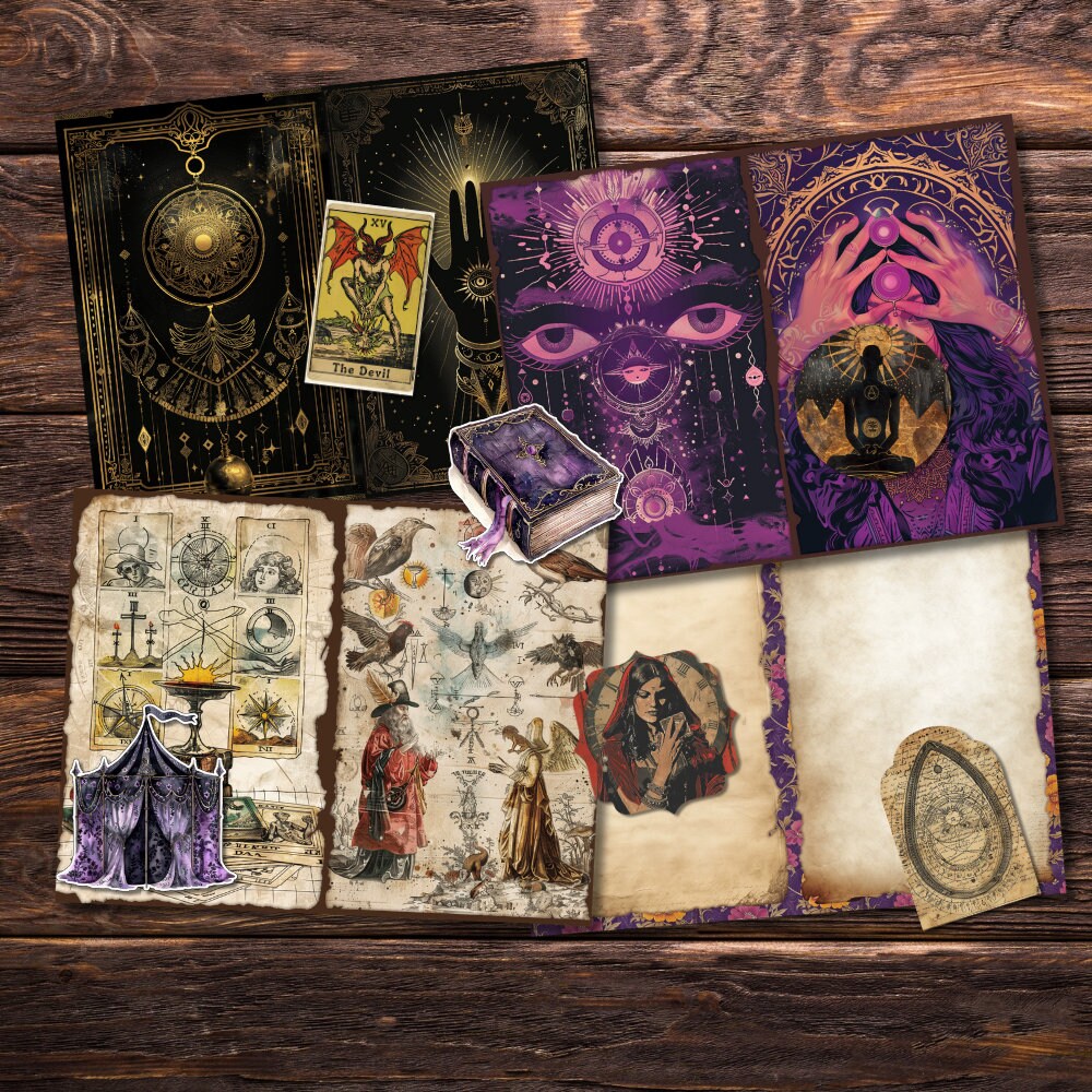 Fortune Teller Vintage Junk Journal Kits | Printable Pages and Ephemera ...