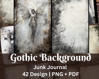 Gothic Junk Journal Background | Ephemera | Printable Background | Journaling Supplies | Digital Scrapbook |