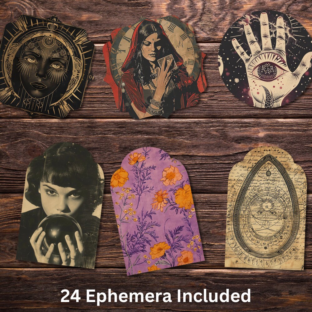 Fortune Teller Vintage Junk Journal Kits | Printable Pages and Ephemera ...