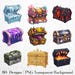 Treasure Icons Token Printable | Role Playing Board Games Asset | Chest ...