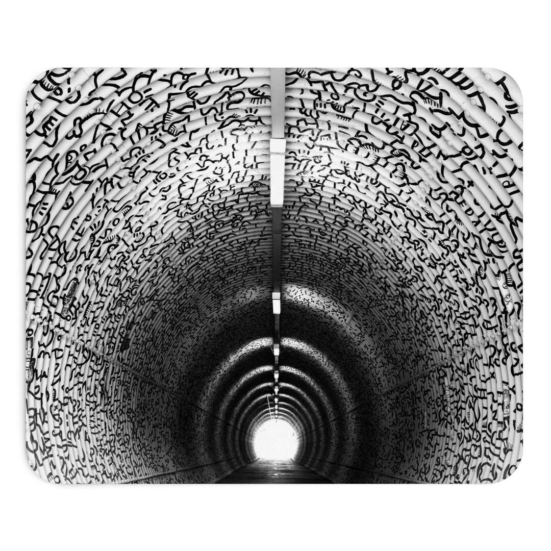 Simple Black and White Urban Design Mouse Pad Etsy