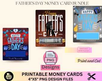 Father's Day Money Holder bundle, Dad gift, father's day Card, PNG, Template, Father's Card design, Gift Card file, Money Holder template