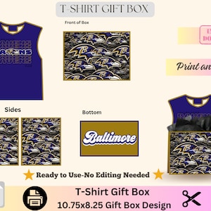 Confezione regalo per t-shirt, Confezione regalo per borsetta, Confezione regalo per lo sport, Confezione regalo per maglia, Modello Canva, File PNG, Modello scatola per magliette, Regalo per il calcio