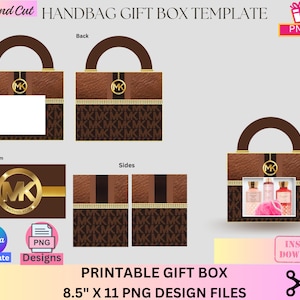 Handbag Gift Box, Designer Handbag Gift Box, Luxury Handbag Gift box, Canva template, PNG File, Vending machine, Graduation, Mother's Day