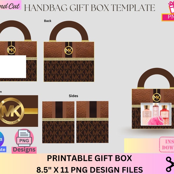 Handbag Gift Box, Designer Handbag Gift Box, Luxury Handbag Gift box, Canva template, PNG File, Vending machine, Graduation, Mother's Day