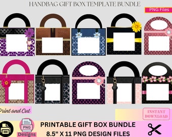 Ultimate Handbag Gift Box Bundle, Designer Handbag Gift Box, Luxury Handbag Gift box, PNG File, Vending machine, Graduation, Mother's Day