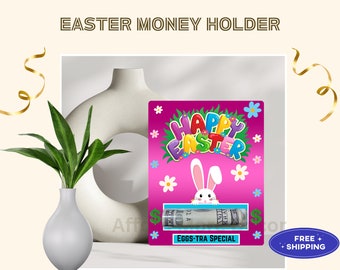 Easter Money Holder Card, easter gift, kids easter, Easter cash idea, easter basket, easter party, easter egg hunt gift, boys girls easter