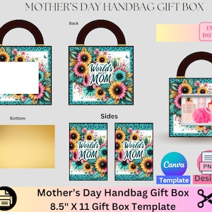 Caja de regalo de bolso, Caja de regalo de bolso de diseñador, Caja de regalo de bolso de lujo, Plantilla Canva, Archivo PNG, Máquina expendedora, Graduación, Día de la Madre