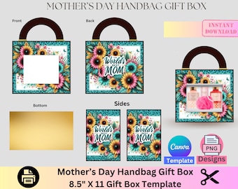 Handbag Gift Box, Designer Handbag Gift Box, Luxury Handbag Gift box, Canva template, PNG File, Vending machine, Graduation, Mother's Day