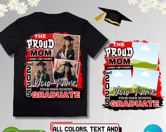 Proud Family Graduation T-shirt Template, Graduation shirt, Family Shirts, Grad, Canva Template, PNG Bundle, The Proud Family, Photo Shirt