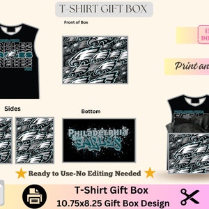 Confezione regalo per t-shirt, Confezione regalo per borsetta, Confezione regalo per lo sport, Confezione regalo per maglia, Modello Canva, File PNG, Modello scatola per magliette, Regalo per il calcio