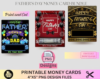 Father's Day Money Holder bundle, Dad gift, father's day Card, PNG, Template, Father's Card design, Gift Card file, Money Holder template