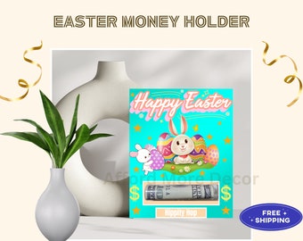 Easter Money Holder Card, easter gift, kids easter, Easter cash idea, easter basket, easter party, easter egg hunt gift, boys girls easter