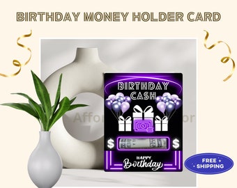 Birthday Money Card, Money Holder Gift Card, Daughter, Cash for Teen, Money Gift Ideas, Cash Card, Greeting Card, Son, Gift for Him, Her