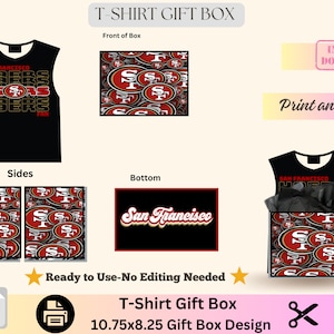 Confezione regalo per t-shirt, Confezione regalo per borsetta, Confezione regalo per lo sport, Confezione regalo per maglia, Modello Canva, File PNG, Modello scatola per magliette, Regalo per il calcio