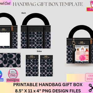 Handbag Gift Box, Designer Handbag Gift Box, Luxury Handbag Gift box, Canva template, PNG File, Vending machine, Graduation, Mother's Day