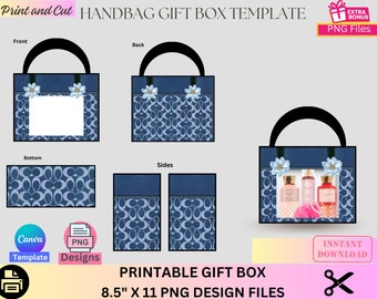 Handbag Gift Box, Designer Handbag Gift Box, Luxury Handbag Gift box, Canva template, PNG File, Vending machine, Graduation, Mother's Day