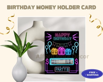 Birthday Money Card, Money Holder Gift Card, Daughter, Cash for Teen, Money Gift Ideas, Cash Card, Greeting Card, Son, Gift for Him, Her