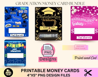 Abschluss-Geldkarten-Png-Bundle, Abschlusskarte, Geldkarten-Vorlage, PNG-Datei, Abschluss-Geldgeschenk, High-School-Abschluss, College-Absolvent