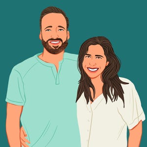 Drawing Gift , Custom Portrait Drawing , Faceless Illustration , Couple , Family , Vector , Printable , Line Art , Personalized ASAP