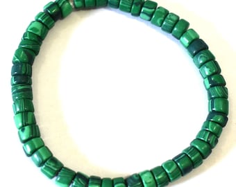 Genuine Malachite Bracelet, Energy Bracelet, Stretchable Bracelet, Gift For Her