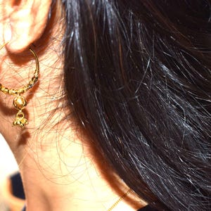 Traditional Hoop Earrings, Gold Plated Jhumka, Gift for Her