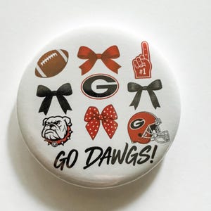 Georgia Game Day Buttons 3 Inch